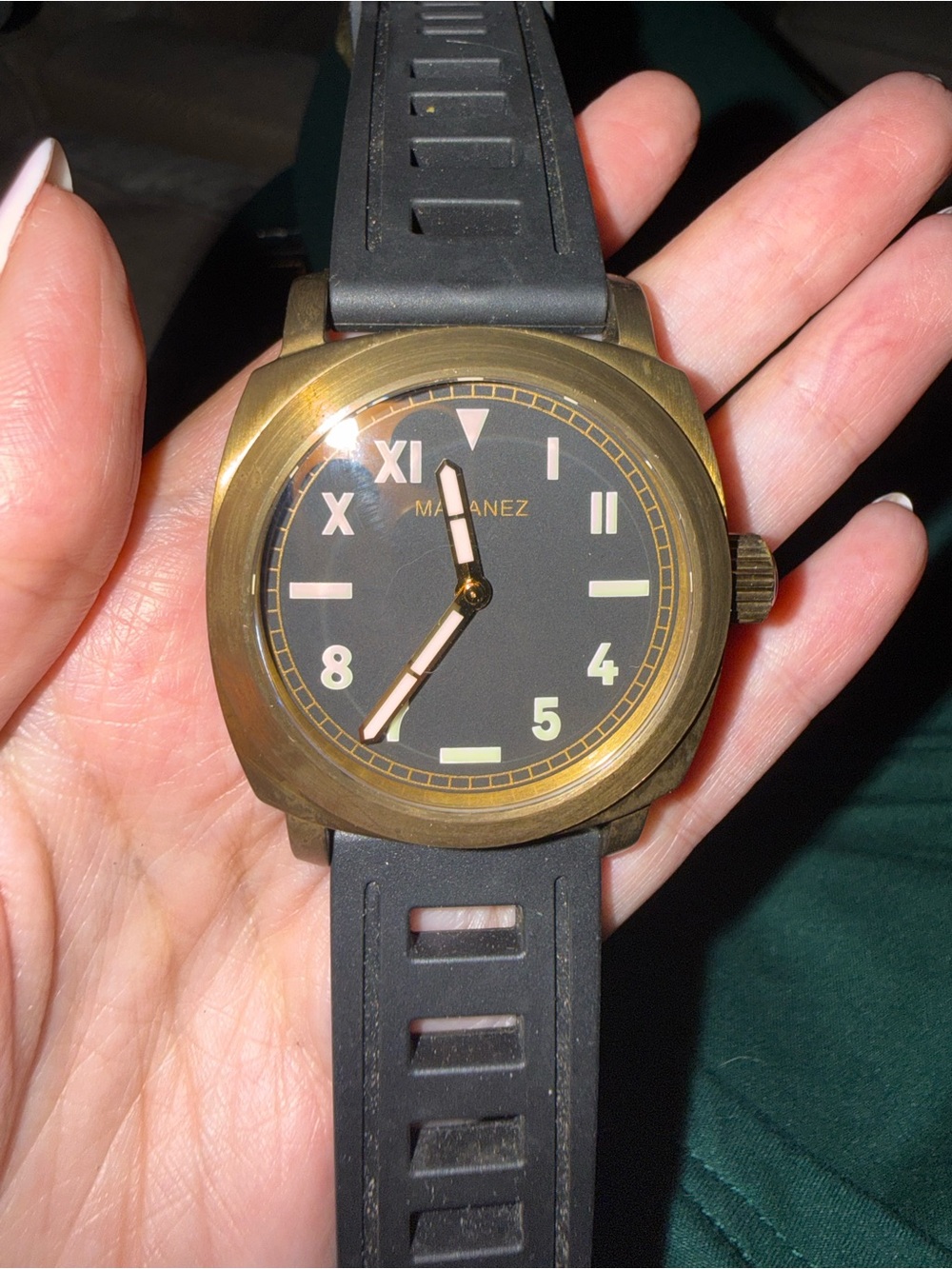 Maranez Automatic 300M Sapphire Bronze Men’s Dive Watch Black Dial